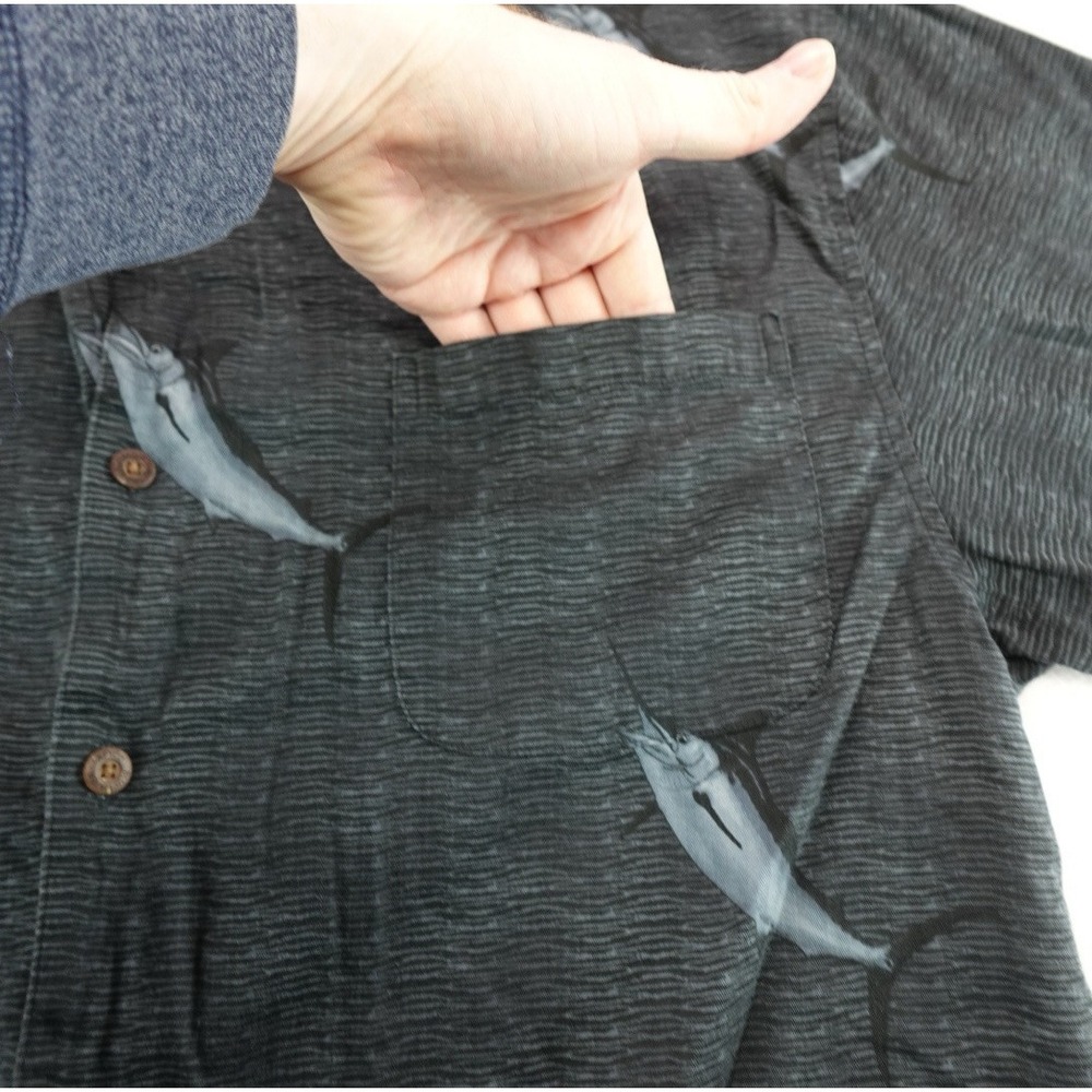 Vintage Bluewater AFTCO Shirt 2XL Sword Fish Hot Rod Hawaiian Short Sleeve - Picture 4 of 10
